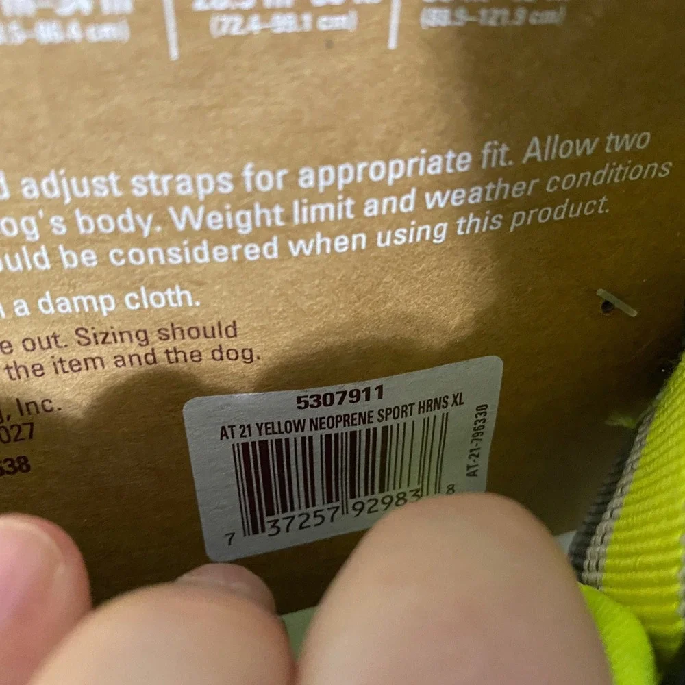Arcadia Trail Neoprene Sport Dog Harness XL Neon Yellow Reflective 5307911